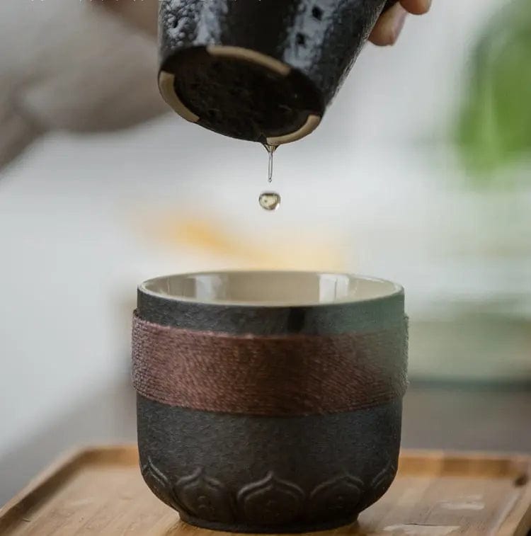225ML Chinese Portable Ceramic Teapot
