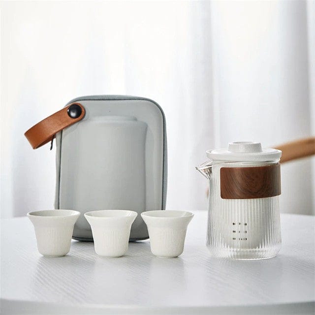 230ML Portable Glass and Ceramic Teapot