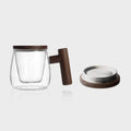 300 ml Glass and Wood Tea Infuser Mug