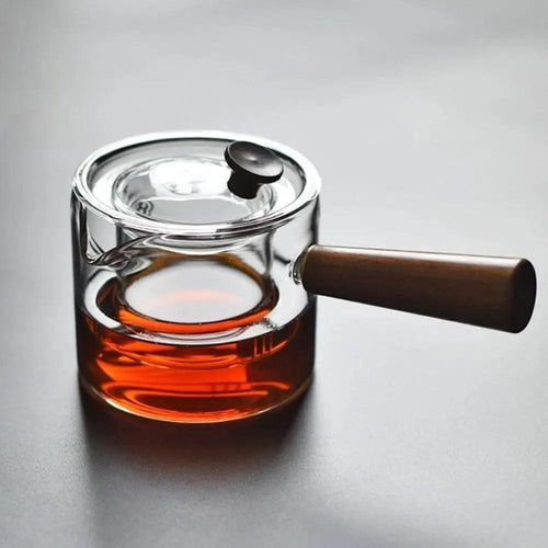 500ML Wooden Glass Teapot