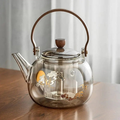 900ML Chinese Design Glass Teapot