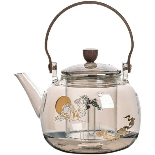 900ML Chinese Design Glass Teapot