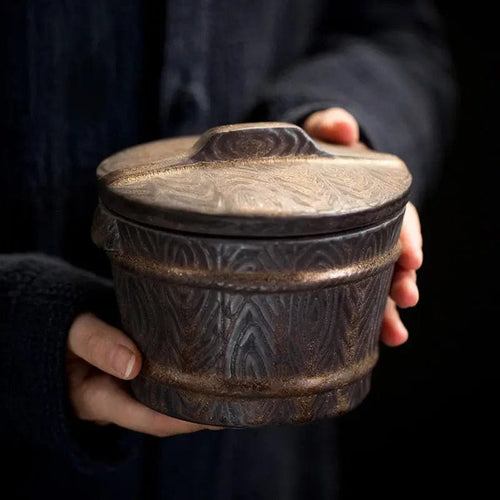 Antique Japanese Ceramic Tea Canister 500ml