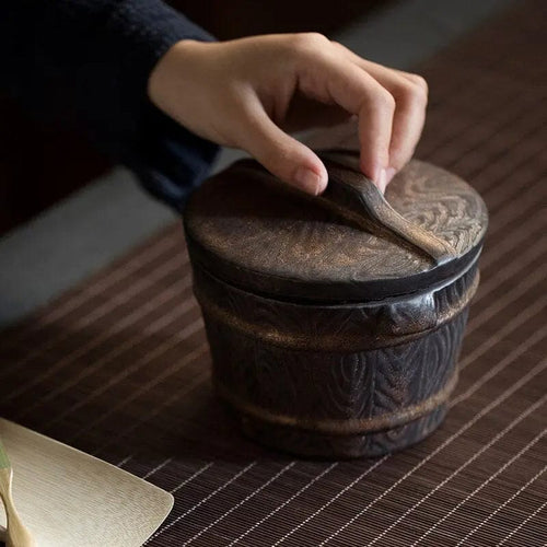 Antique Japanese Ceramic Tea Canister 500ml
