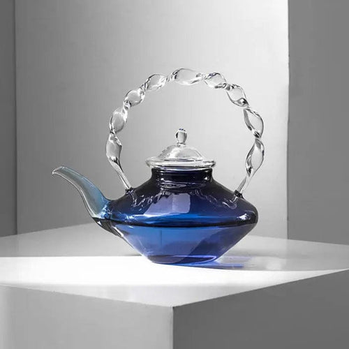 Blue Design Glass Teapot 800 ml