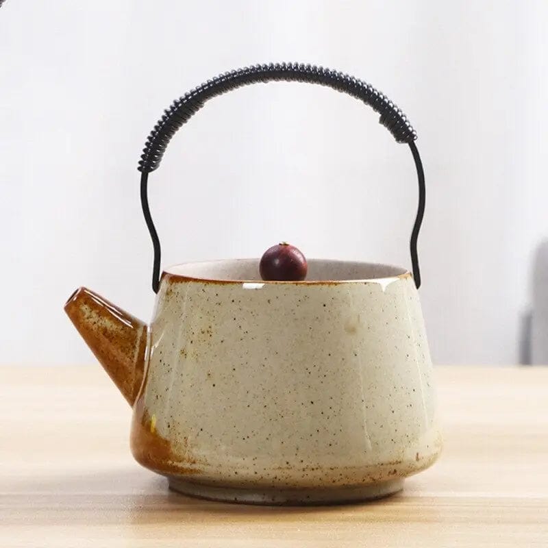 Chinese Beige Porcelain Teapot 300ML