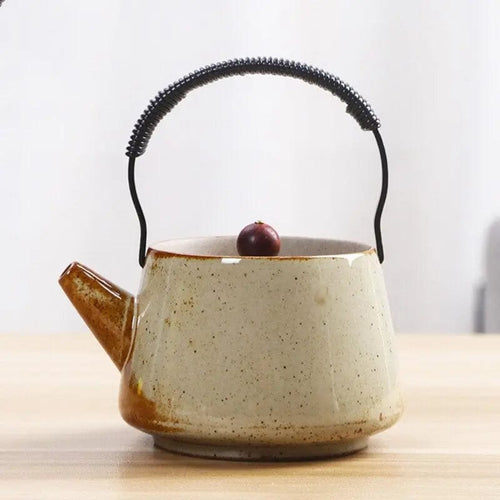 Chinese Beige Porcelain Teapot 300ML