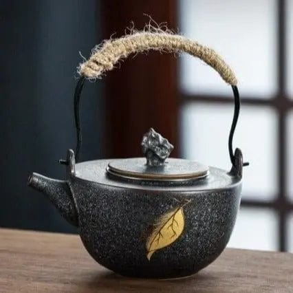 Chinese Black Ceramic Stoneware Teapot, 300 ml