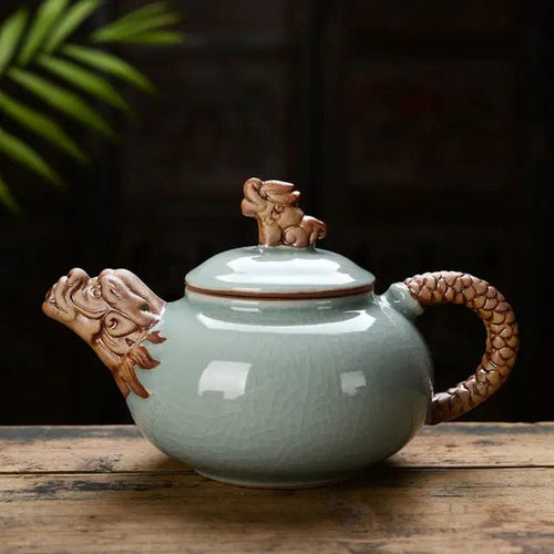 Chinese Ceramic Dragon Teapot 220 ml