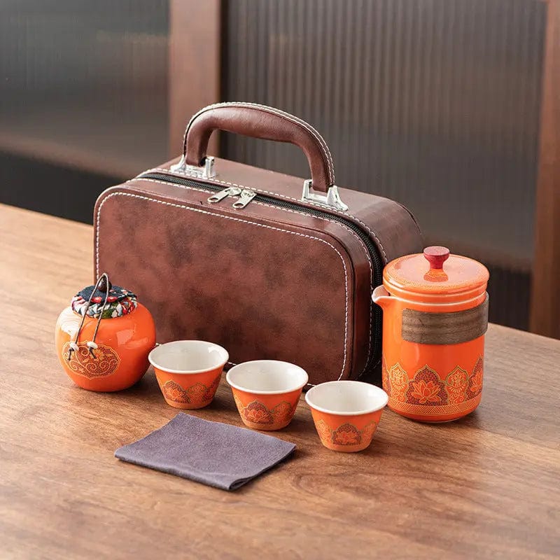 Chinese Ceramic Travel Tea Set
