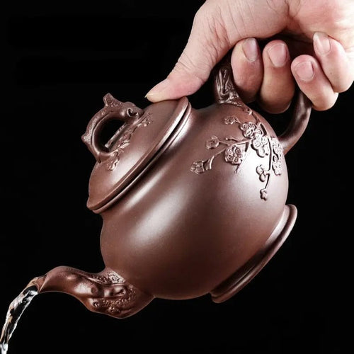 Chinese Clay Teapot with Floral Pattern 500 ml