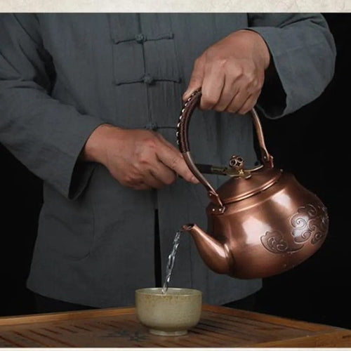 Chinese Copper Teapot Clouds 1.6L