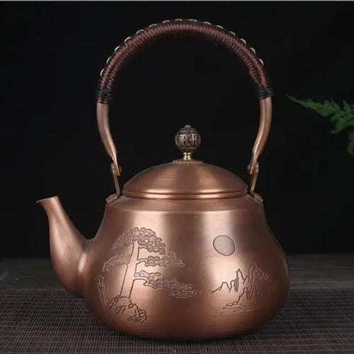 Chinese Copper Teapot Landscape 1.6L