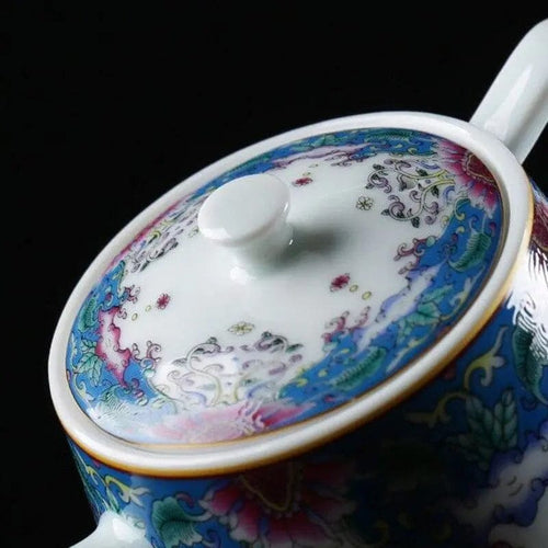 Chinese Floral Porcelain Teapot 210 ml