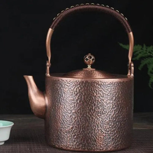 Chinese Hammered Copper Teapot 2L