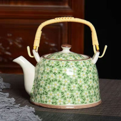 Chinese Pastel Green Porcelain Teapot 900 ml