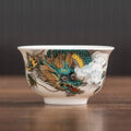 Chinese Porcelain Dragon Teacup 50ml