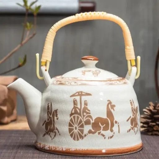 Chinese Porcelain Teapot Knights 900ML
