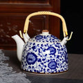 Chinese Porcelain Teapot with Blue Flowers, 900 ml