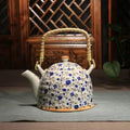 Chinese Porcelain Teapot with Blue Flowers, 900 ml