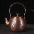Chinese Round Copper Teapot Fish 1.5L