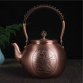 Chinese Round Copper Teapot Water Lily 1.5L