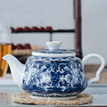 Chinese White and Blue Porcelain Flower Teapot 200 ml