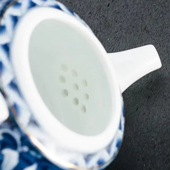 Chinese White and Blue Porcelain Flower Teapot 200 ml