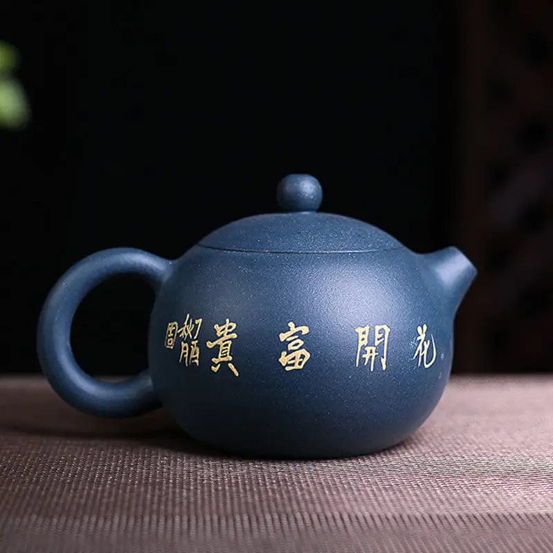 Chinese Yixing Blue Flower Clay Teapot 230ML