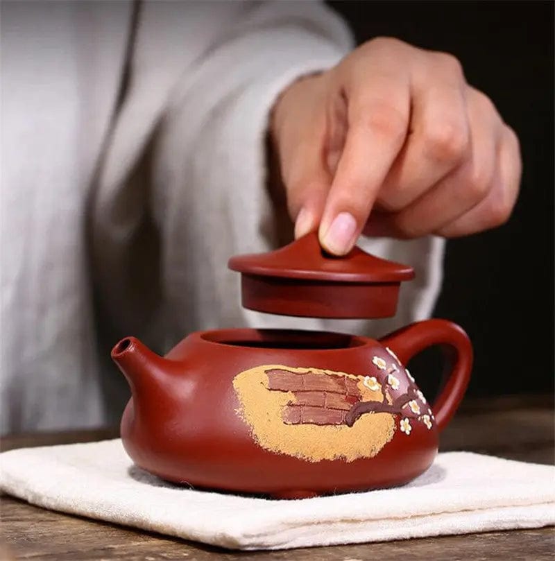 Chinese Yixing Cherry Blossom Clay Teapot 230ML