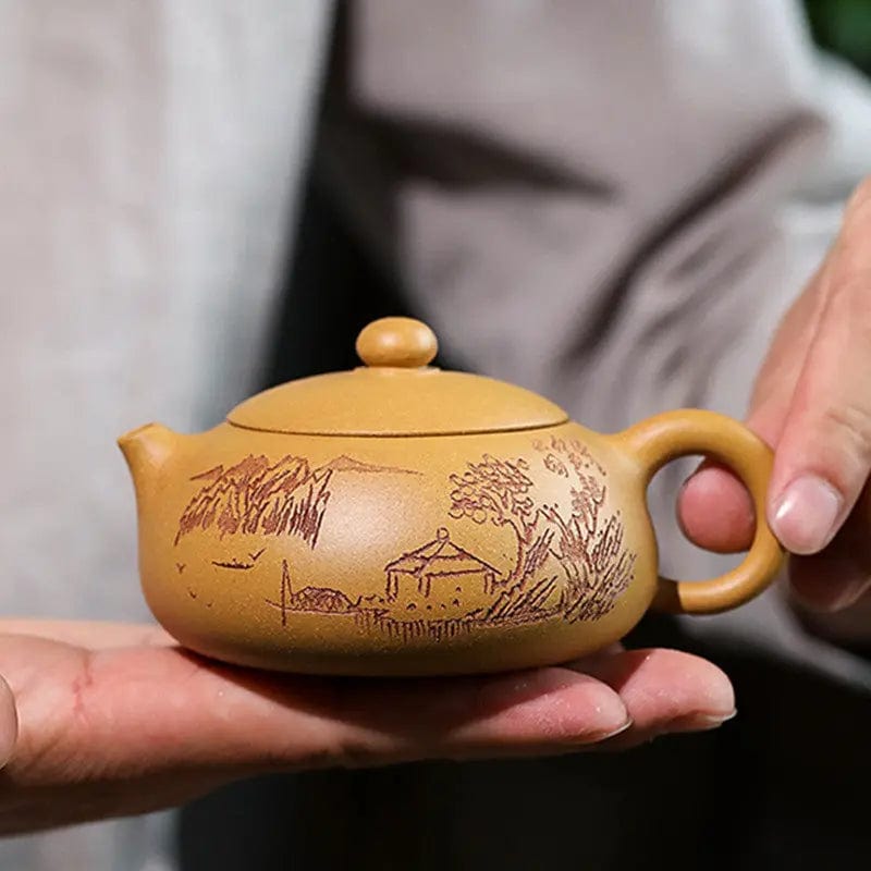 Chinese Yixing Landscape Clay Teapot 190ML