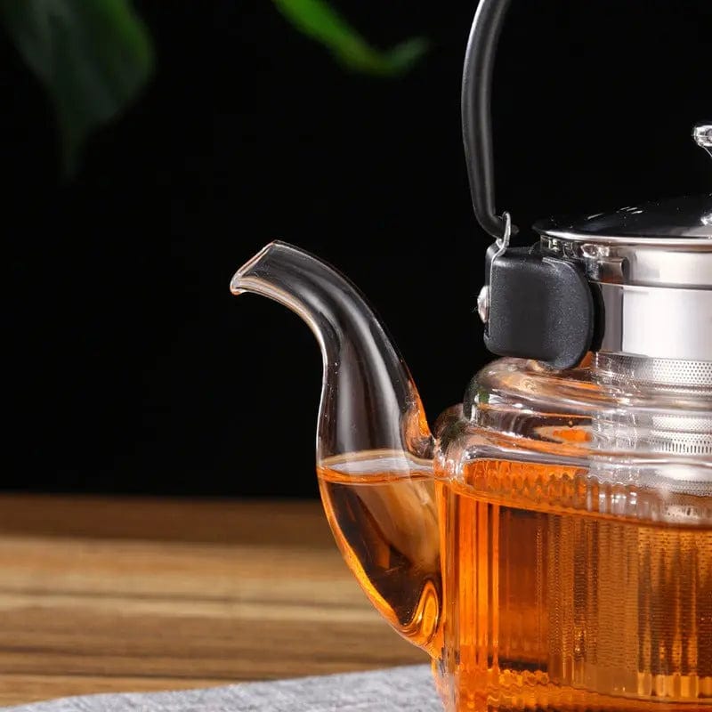 Classic Glass Teapot with Black Handle 800 ml