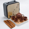 Compact Chinese Ceramic Tea Set with Cups