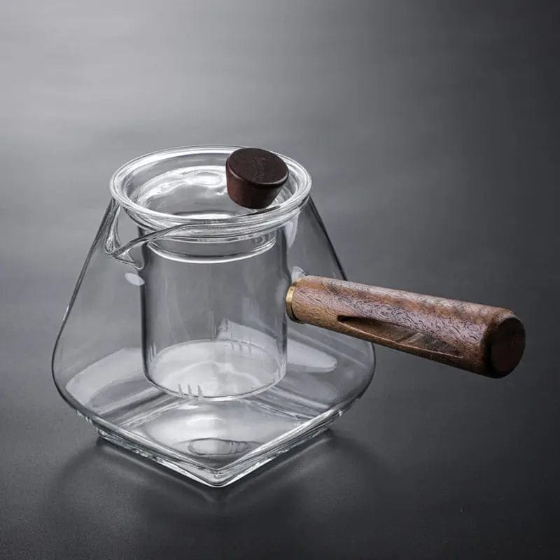 Design Glass Teapot with Wooden Handle 700ML