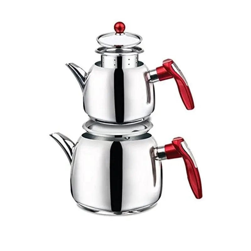 Double-deck Stainless Steel Turkish Teapot