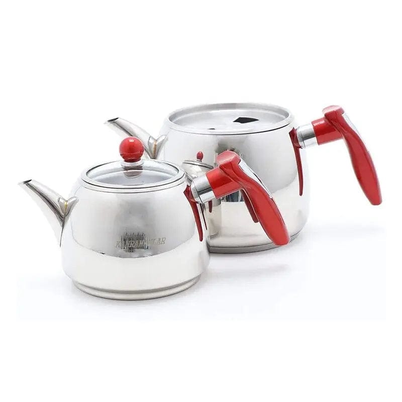 Double-deck Stainless Steel Turkish Teapot