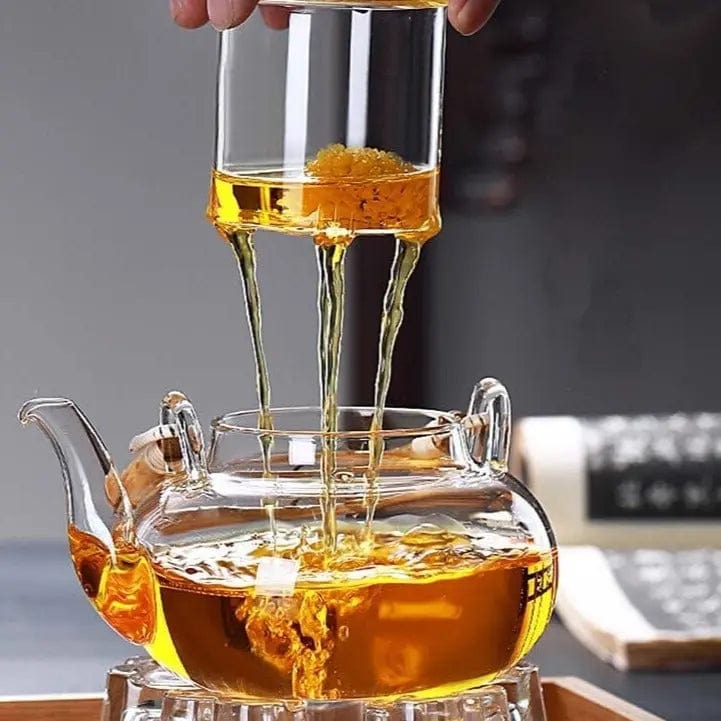 Glass Teapot with Bamboo Handle 600ML