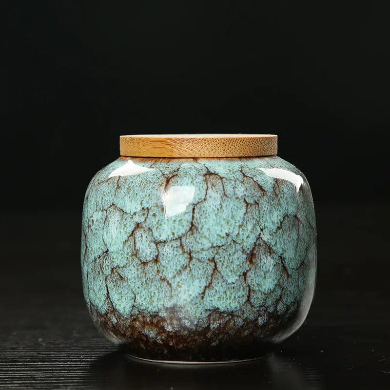 Iris Design Ceramic Tea Box