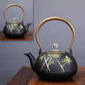 Japanese Cast Iron Bamboo Teapot 1.2L