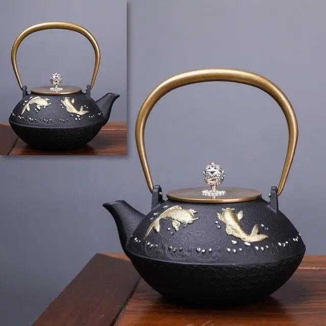 Japanese Cast Iron Fish Teapot 1.2L