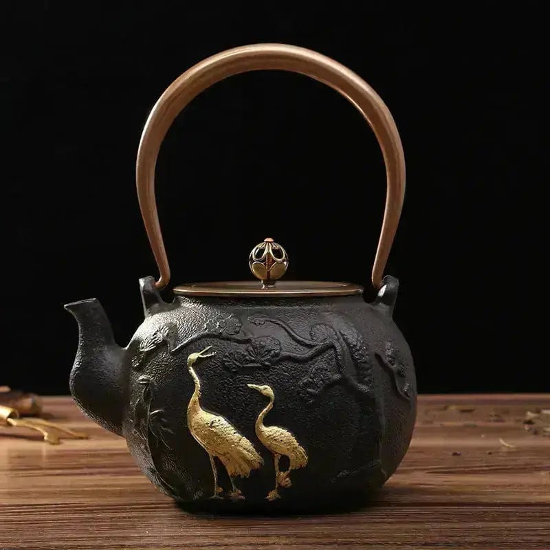 Japanese Cast Iron Teapot Bergamot Taps 1.1L
