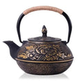 Japanese Cast Iron Teapot, Large, Flower, 800 ml