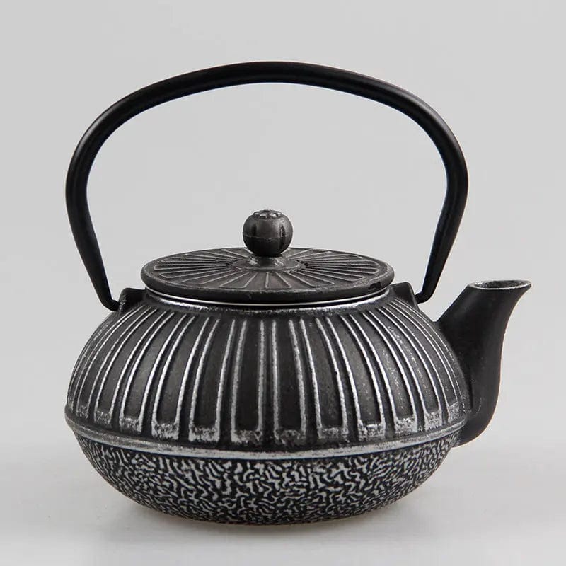 Japanese Cast Iron Teapot with Rectangular Pattern 600 ml