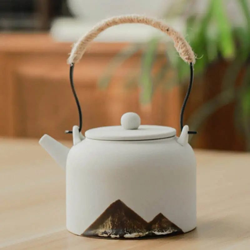 Japanese Ceramic Teapot with Mountain Motifs 350 ml