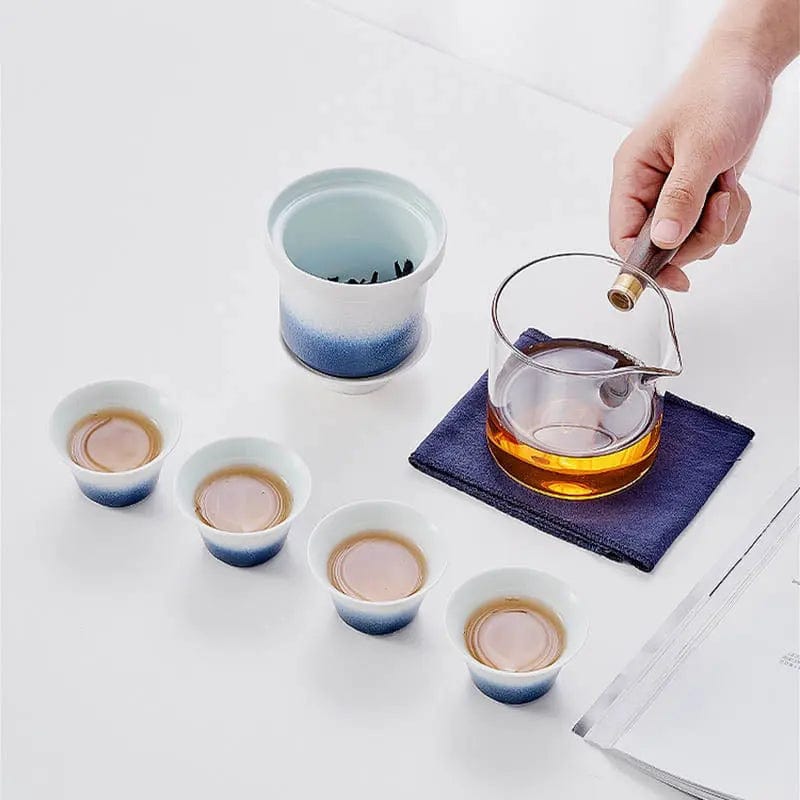 Japanese Kyusu Design Ceramic Tea Set