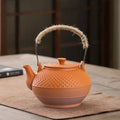 Japanese Orange Ceramic Teapot 600ml