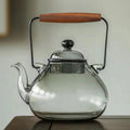 Japanese Pear-Shaped Glass Teapot 1L