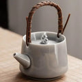 Japanese Tall Gray Porcelain Teapot 200 ml