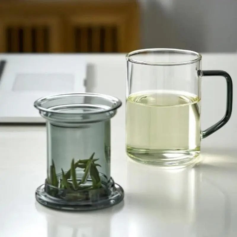 Large Glass Tea Mug with Infuser 400ml