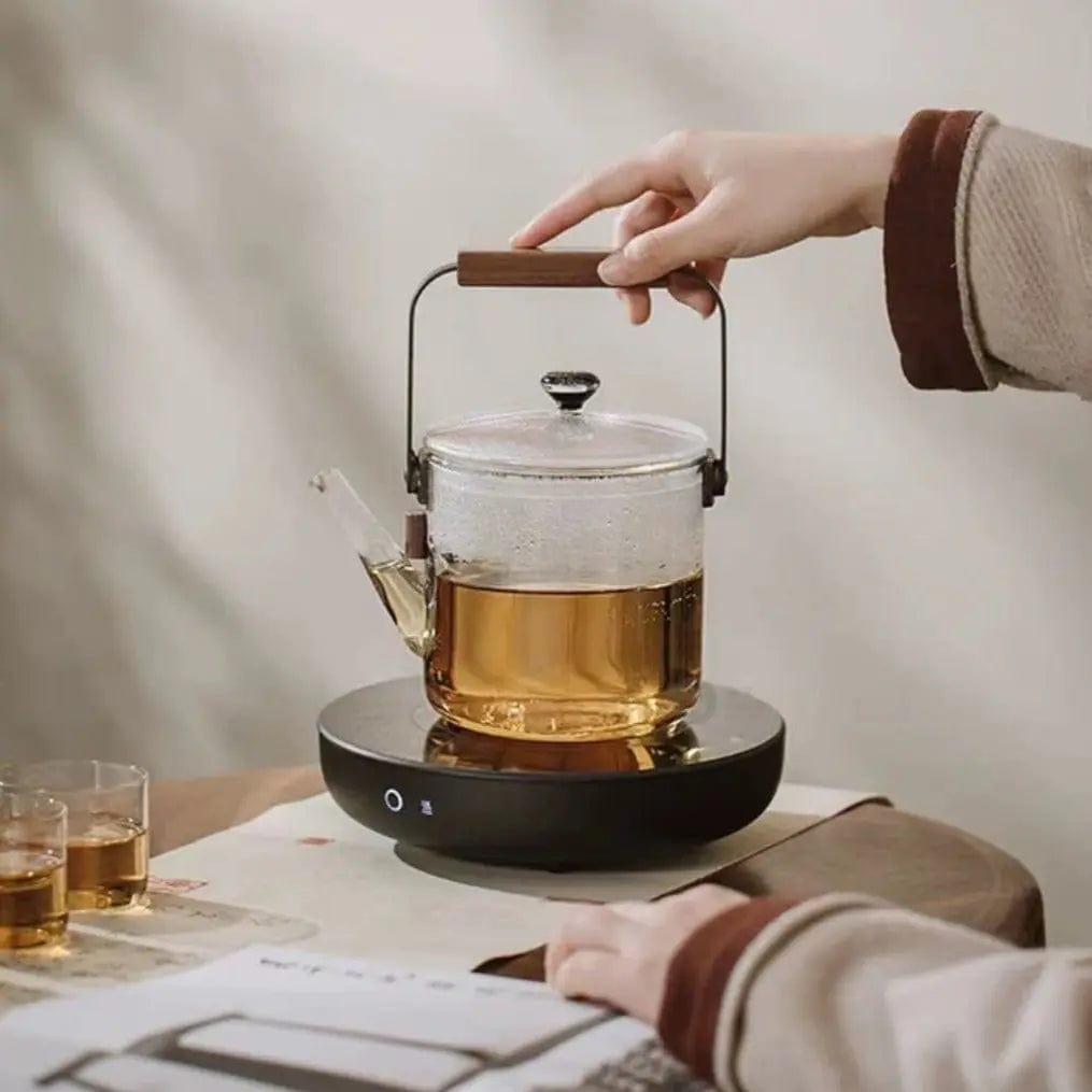 Modern Clear Glass Teapot, 1 Liter